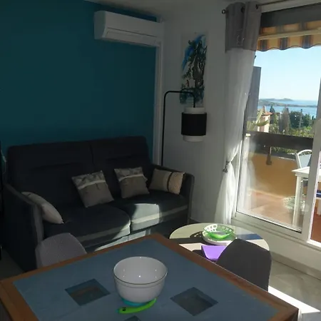 Charme Mediterranee Vue Mer Piscine Terrasse Clim Parking Gratuit 公寓 邦多勒